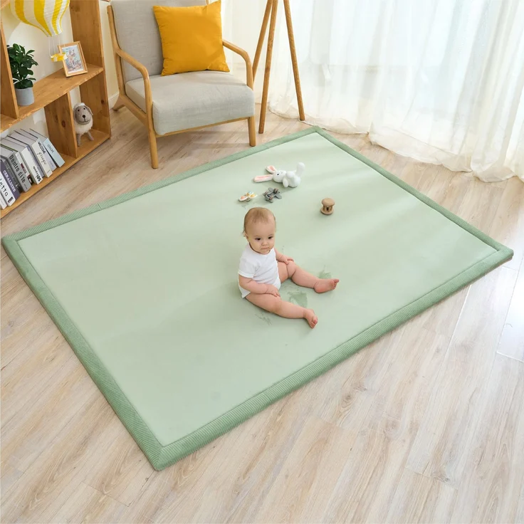 SUPERBE BEBE – Baby Spiel- und Krabbelmatte 150 × 200 × 2,5 cm – Dick und stoßdämpfend – Ungiftiger Memory-Schaum mit Oeko-Tex-Zertifizierung – Spielmatte für Baby- und Kinderzimmer – Elegantes Design
