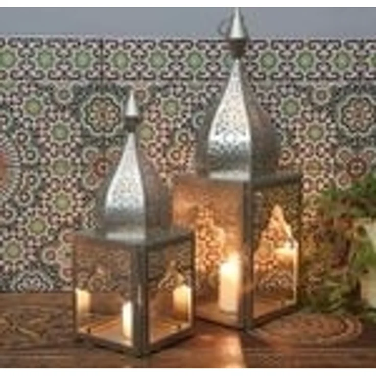 Orientalisches Windlicht Modena Silber L&M – Bild 6