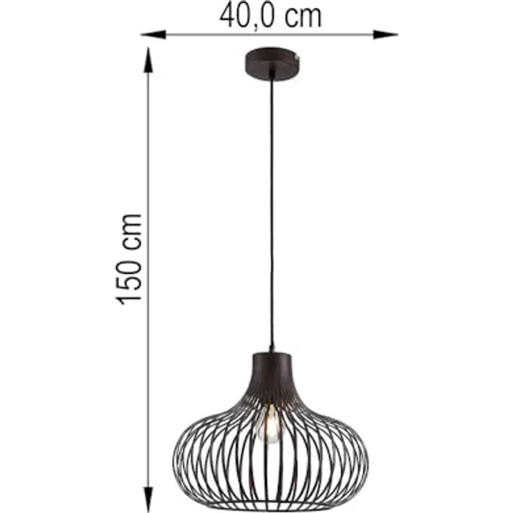 XXXL Hängeleuchte Mateo, Rost, Metall, 150 cm, CE-zertifiziert, Pendelleuchte für Innenbeleuchtung – Bild 5