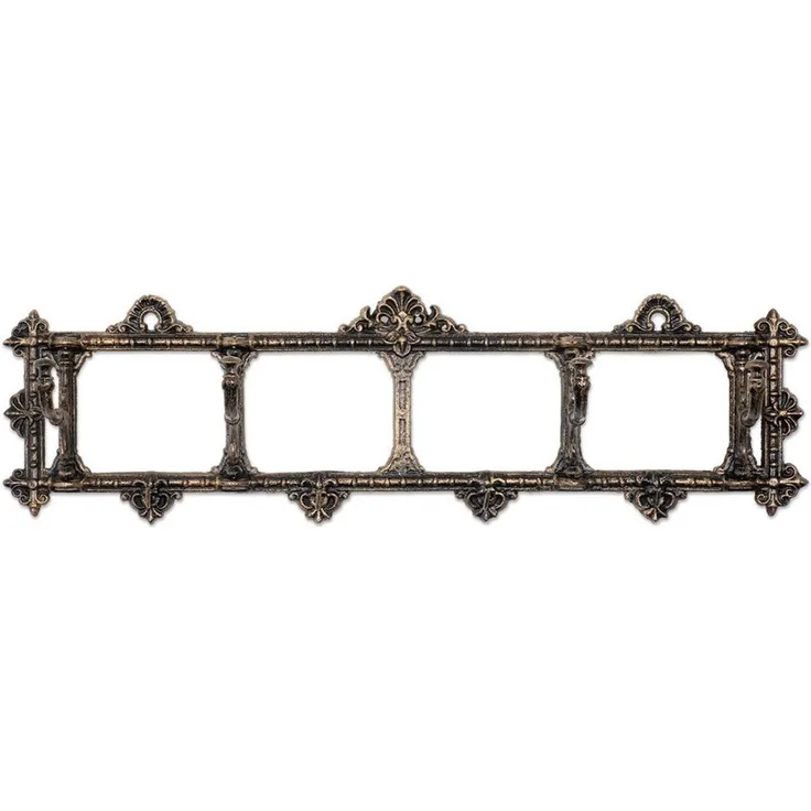 Moritz Wandgarderobe Garderobenleiste goldbraun, Hakenleiste Haken Kleiderhaken Garderobenhaken Vintage