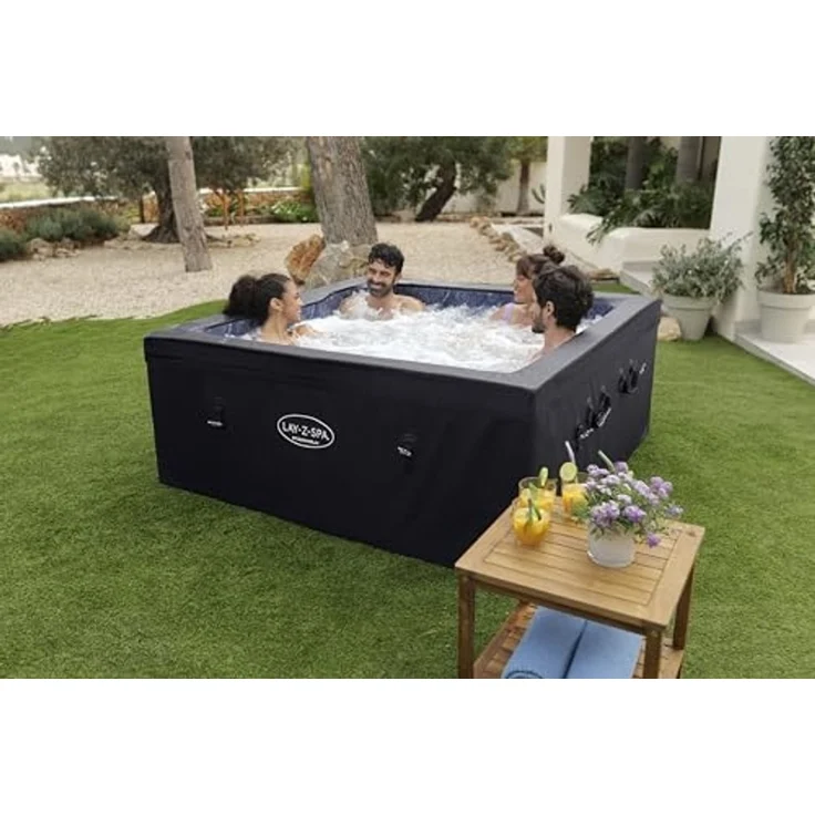 Bestway Whirlpool LAY-Z-SPA® ThermaCore™ Stockholm AirJet™, (Set, 1-tlg, Inkl. App-Steuerung, für max. 6 Personen), 164 x 164 x 65 cm – Bild 2