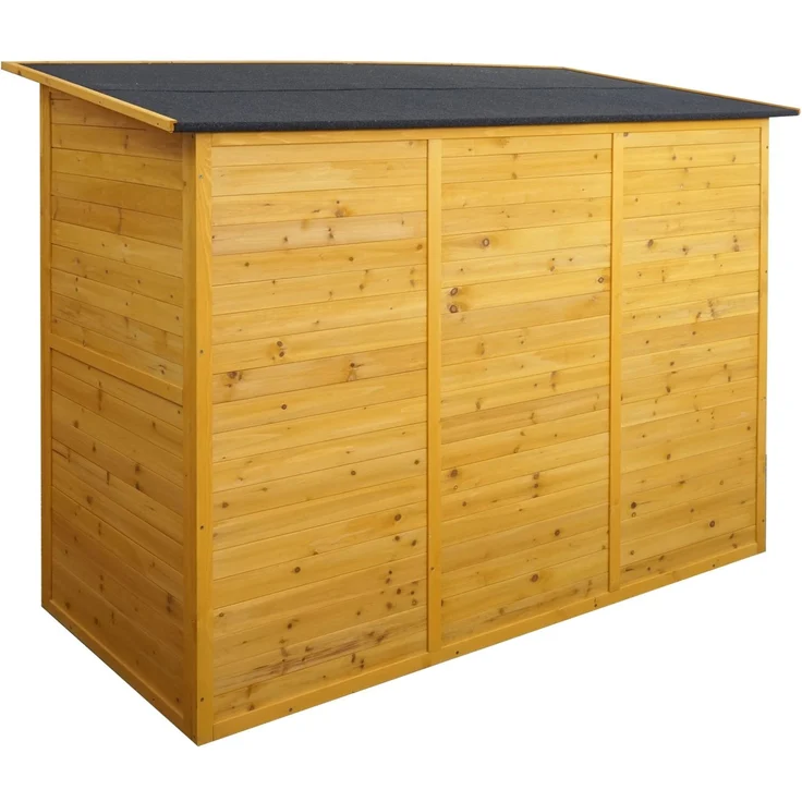 1er-Fahrradgarage HWC-H60, Fahrradbox Geräteschuppen Gerätehaus, MVG abschließbar 152x184x98cm ~ braun – Bild 5