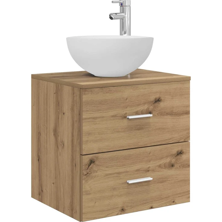 vidaXL Badezimmerschrank-Set 3 stk. Artisan-Eiche 129 x 35 x 80 cm 3405794 – Bild 5