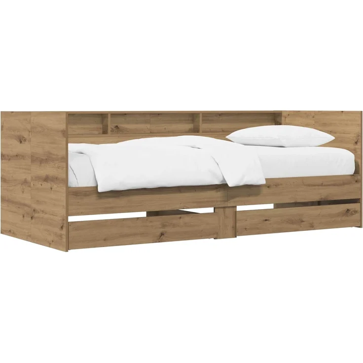 vidaXL Tagesbett mit Schubladen Kunsthandwerk Eiche Holzwerkstoff 3429644 – Bild 2