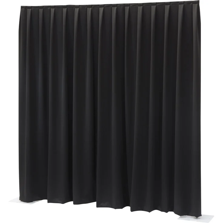 WENTEX P&D Vorhang MCS 300 g/m² Schwarz - 330 x 120 cm (B x H) - plissiert