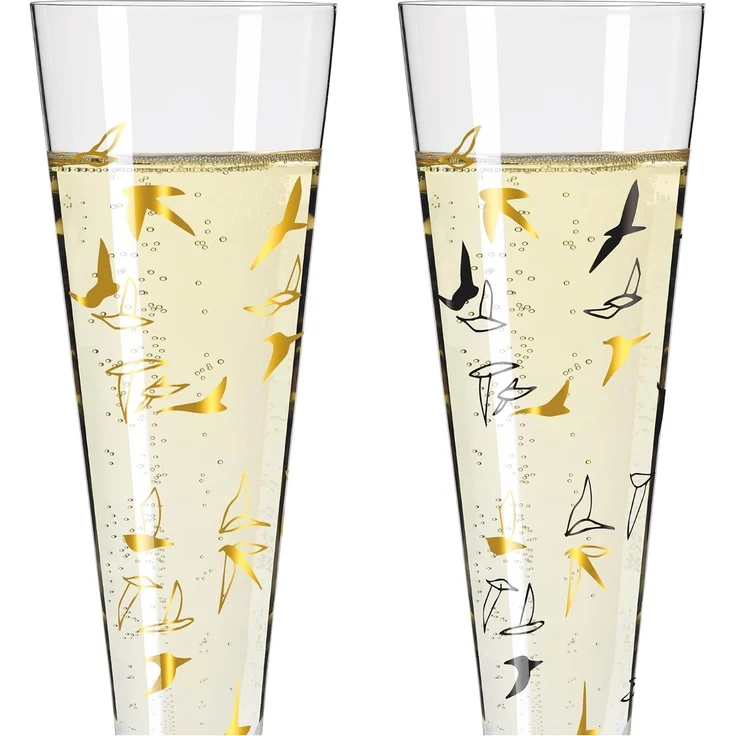 Ritzenhoff Champagnerglas Goldnacht, Kristallglas – Bild 3
