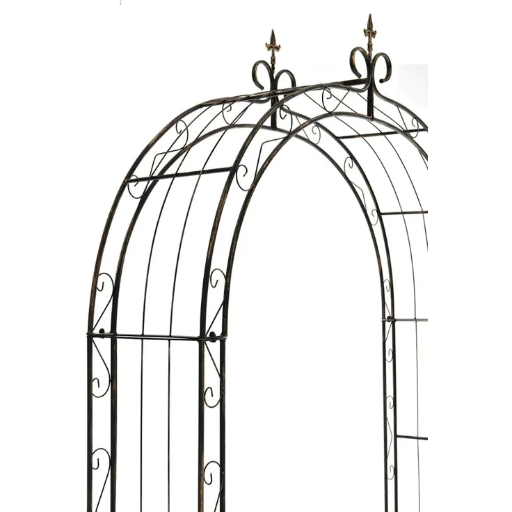 Rosenbogen AACHEN - 148x34,5x260cm, Metall, Bronze | Rankhilfe Rosen Rankgitter Gartendekoration – Bild 4