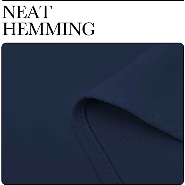 NICETOWN Verdunkelungsvorhang, Marineblau, 139,7 cm breit und 243,8 cm lang, lichtblockierend, Raumverdunkelungsvorhang/Vorhang für Kinderzimmer, Ringoberseite – Bild 7