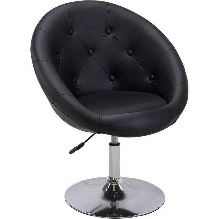 Duhome Loungesessel 509A, Cocktailsessel Clubsessel Schminktischstuhl Drehstuhl Höhenverstellbar – Bild 1