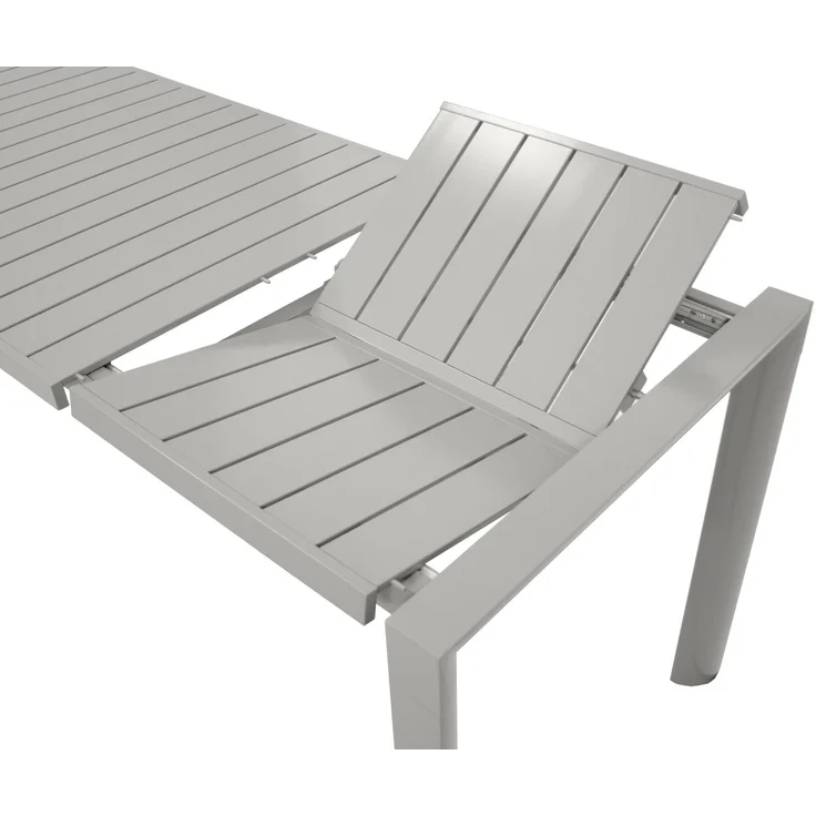DEGAMO BAGO Garten-Ausziehtisch, Aluminium, silbergrau, 120/162x70cm – Bild 4