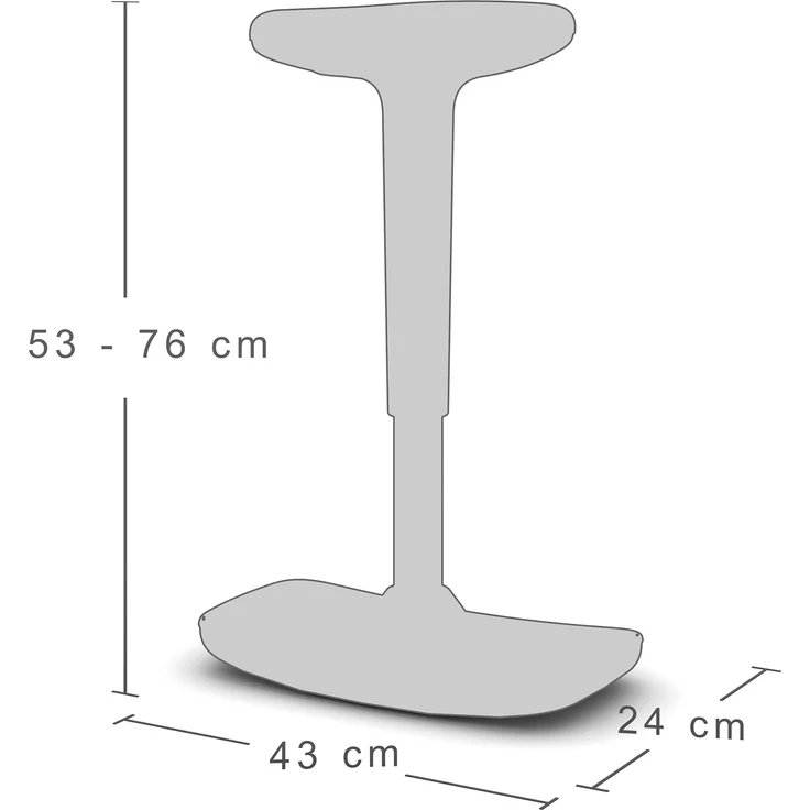 ASSMANN Steh-Sitzhocker Bari Weiß 44x24x53cm Kunststoff – Bild 4