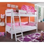 Relita 'Stefan' Etagenbett weiß inkl. Tunnel 'Pink/Rosa' und Matratzen