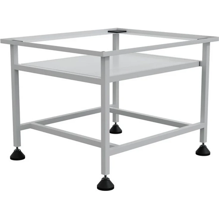 HAGO Waschmaschinenuntergestell Weiß 62x53,5x45cm Podest Auszug Stahl Ausziehbar Ablage Beladungshilfe, Erhöhung, Gummifüße, Auszug, Ablage, Rutschfest, Vibrationshemmend – Bild 4