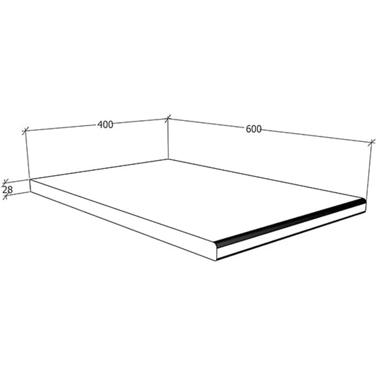 Arbeitsplatte | 28mm stark | Breite 40 cm | leicht zu reinigen | Küchenarbeitsplatte - Esilo – Bild 2