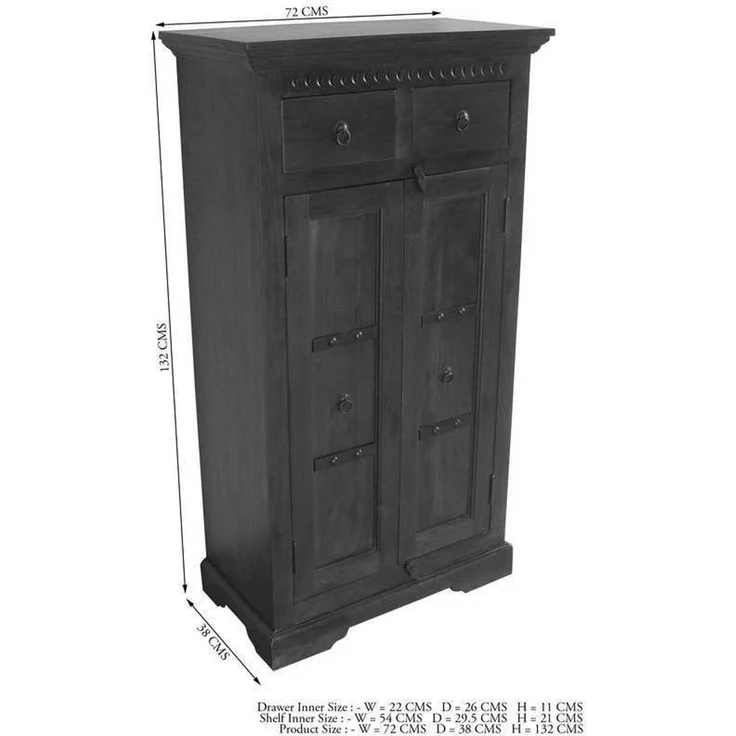 Schrank Akazie 72x38x132 honig lackiert OXFORD #0525 – Bild 8