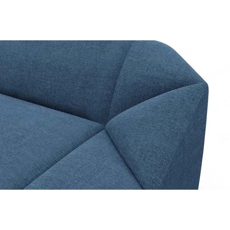 Wohnlandschaft Cabrera U-Form - Strukturstoff - Blau - Rechts – Bild 5