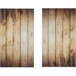 HATEX 2-tlg. Kochfeld Abdeckplatte Herd-Abdeckplatte Herdabdeckplatte 52x30cm Holz Optik