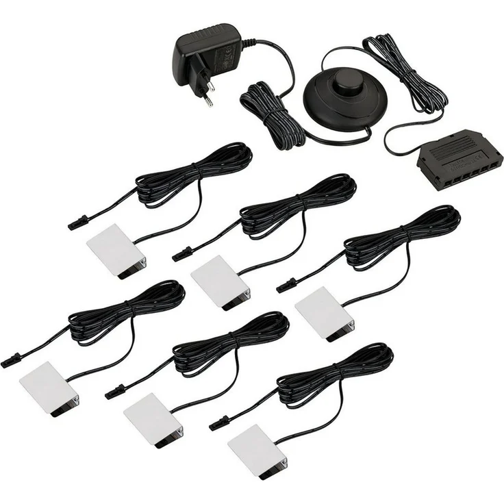 SEBSON Aufbauleuchte LED Vitrinenbeleuchtung 6er Set 12V - Glaskantenbeleuchtung warmweiß – Bild 5