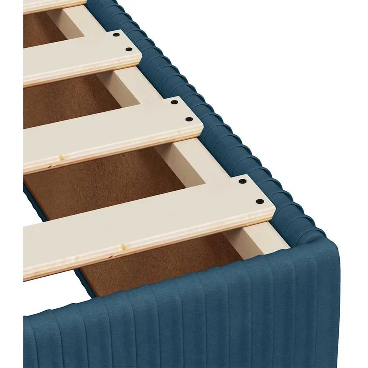 vidaXL Boxspringbett mit Matratze Blau 90x200 cm Samt 3287648 – Bild 12