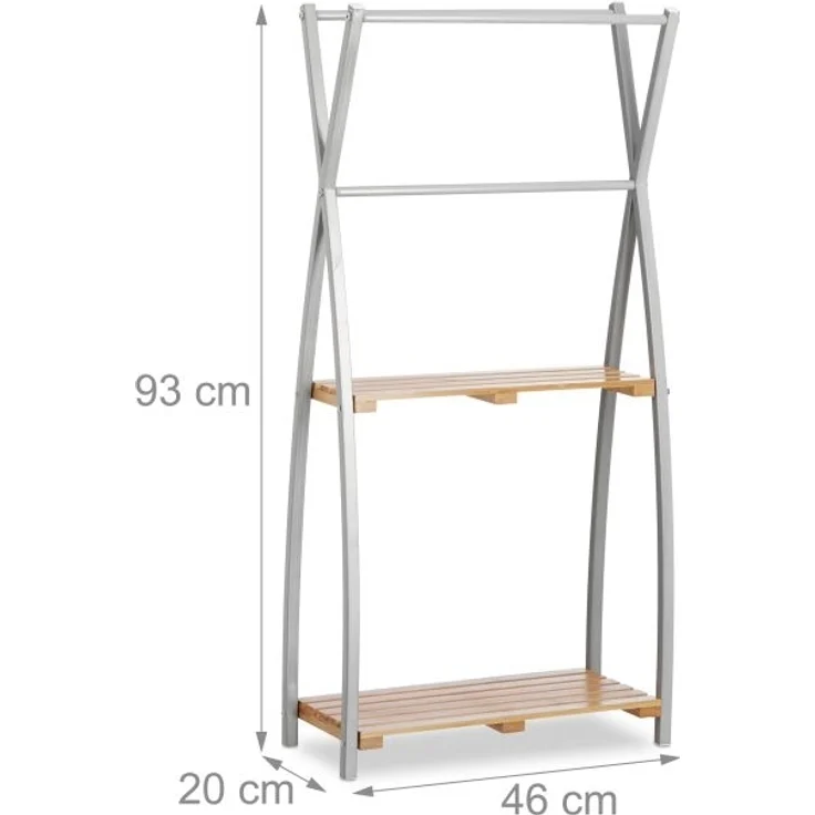 relaxdays Handtuchständer Handtuchhalter stehend – Bild 4