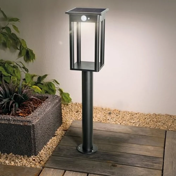 esotec LED Gartenleuchte Solar PIR Standleuchte Termoli H=65cm 3 Modi 36 LEDs 3000K IP44 102757, Bewegungssensor, 3 unterschiedliche Betriebsmodi, Bewegungssensor, automatisches Einschalten bei Dämmerung, LED fest integriert, warmweiß – Bild 7