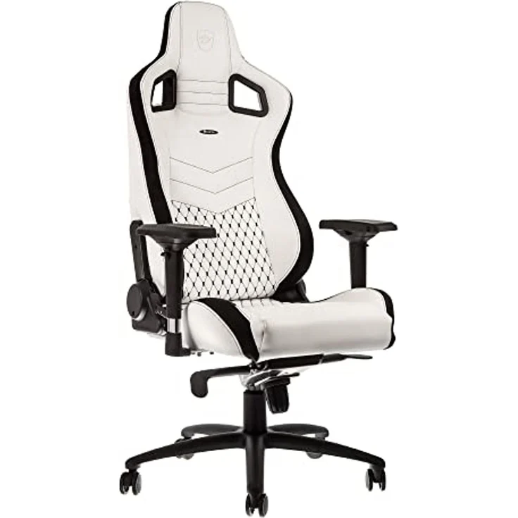 noblechairs Epic Gaming Stuhl - Bürostuhl - Schreibtischstuhl - PU-Kunstleder - Inklusive Kissen - Weiß/Schwarz – Bild 1