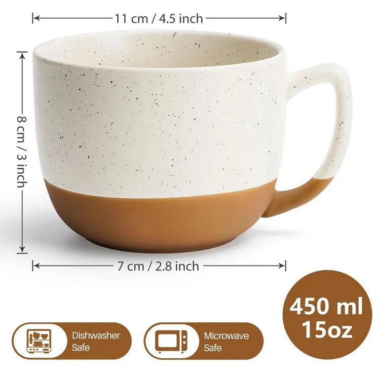 MiaMio Tasse Kaffeetassen Set Aura Kollektion (4 x 450 ml), 4-tlg. – Bild 2