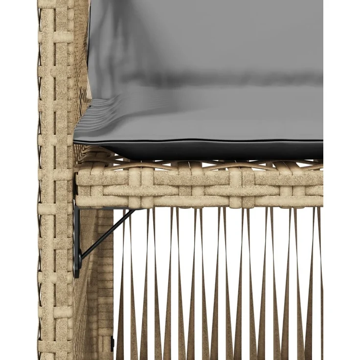 vidaXL Gartenstühle mit Kissen 4 Stk. Beigemischung Poly Rattan 364972 – Bild 8