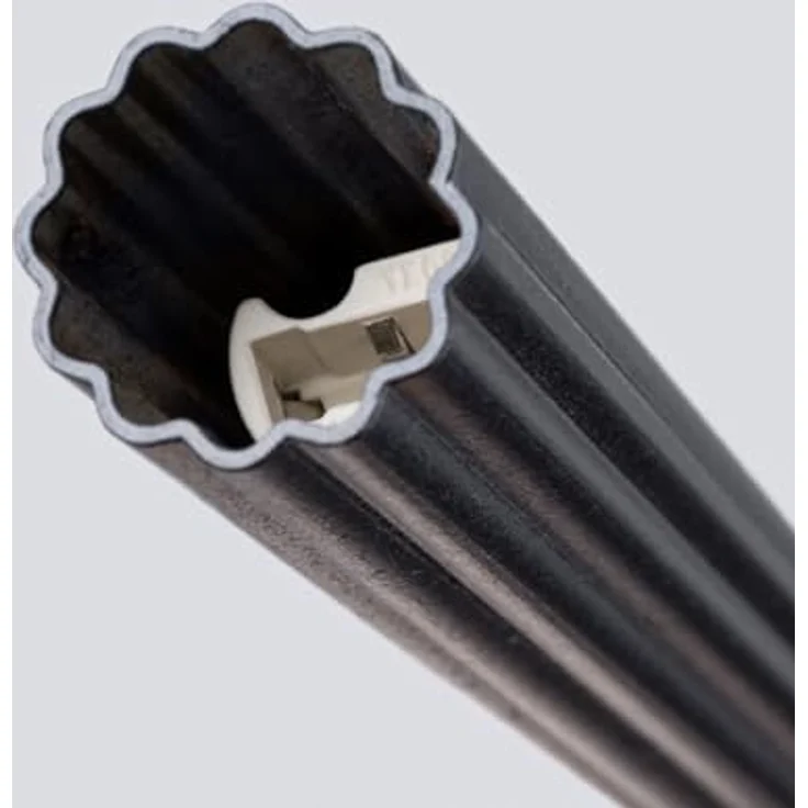 Sollux Lighting Pendelleuchte Arche 1, schwarze Pendelleuchte mit modernem Design und geripptem Stahlrohr, 120 cm Höhe – Bild 7