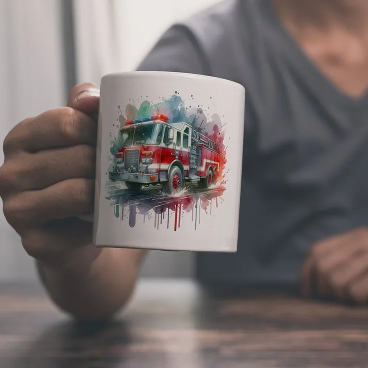 speecheese Tasse Feuerwehrauto Kaffeebecher