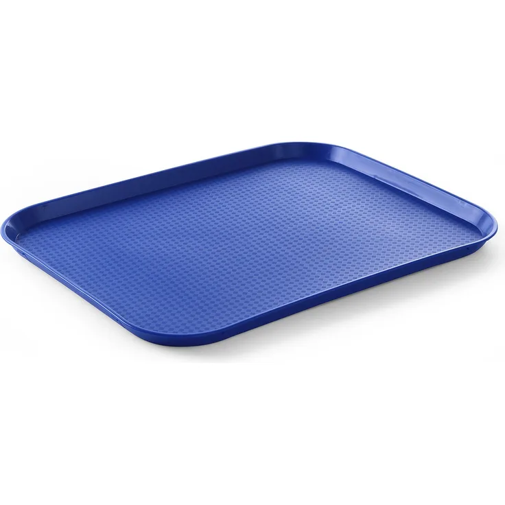 HENDI Serviertablett, Tablett, Temperaturbeständig bis 80°C, Fastfood, Polypropylen, 350x450mm, Blau