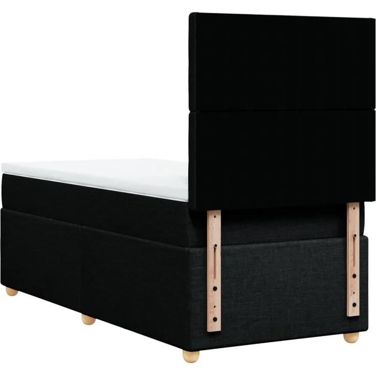 vidaXL Boxspringbett mit Matratze Schwarz 100x200 cm Stoff 3293507 – Bild 8