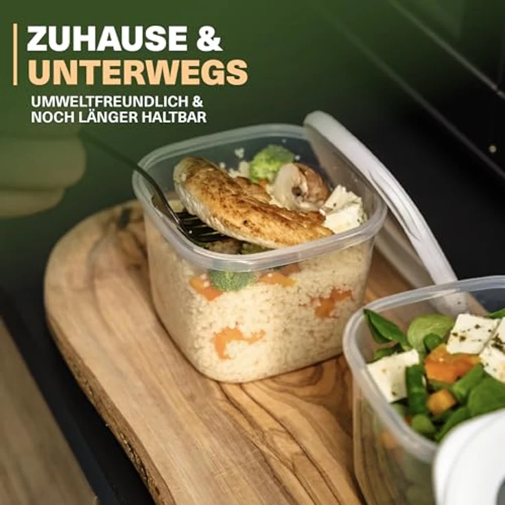 Viwares Vorratsdosen mit Deckel Luftdicht, 12er Vorratsbehälter Set BPA-Frei, Vorratsdose zur Müsli Mehl Aufbewahrung Küche, Praktische Organizer Küche, Frischhaltedosen für Lebensmittelaufbewahrung – Bild 7