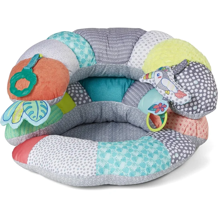 Infantino 2-in-1 Tummy Time & Stützkissen für Babys – als Spielkissen in Bauchlage nutzbar, Kissenunterstützung für Babys ab 0 Monaten, abnehmbares Stützkissen und Spielzeug – Bild 1