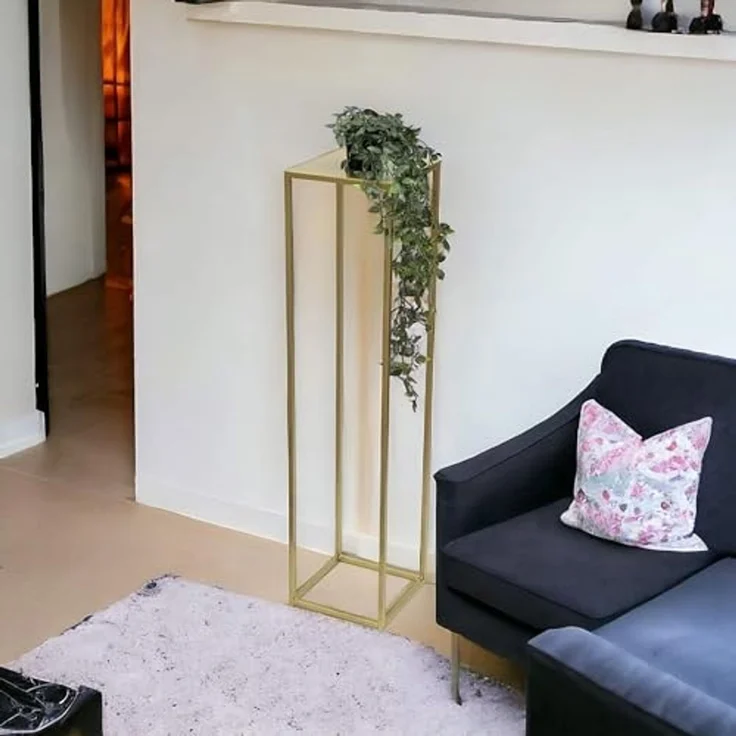 DanDiBo Blumenhocker eckig, Metall, Gold, 1 Stück, 100 x 24 x 24 cm – Bild 3