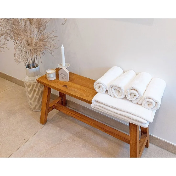 ZOLLNER Handtuch Set, Walkfrottier (6-St), 100% Baumwolle, vom Hotelwäschespezialisten, mit Bordürenstreifen – Bild 2