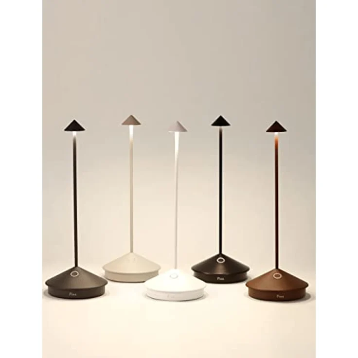 Zafferano Pina Pro - Dimmbare LED-Tischlampe aus Aluminium, Schutzart IP54, Verwendung im Innen-/Außenbereich, Kontaktladestation, H29cm, EU-Stecker - Dunkelgrau – Bild 9