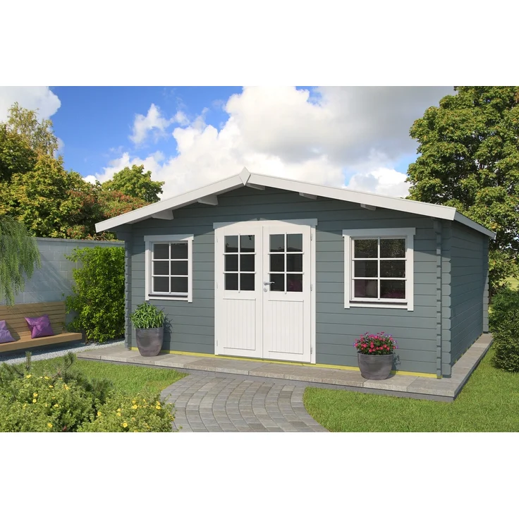 Fjordholz Gartenhaus Modell Pepe 44 Farblos – Bild 2