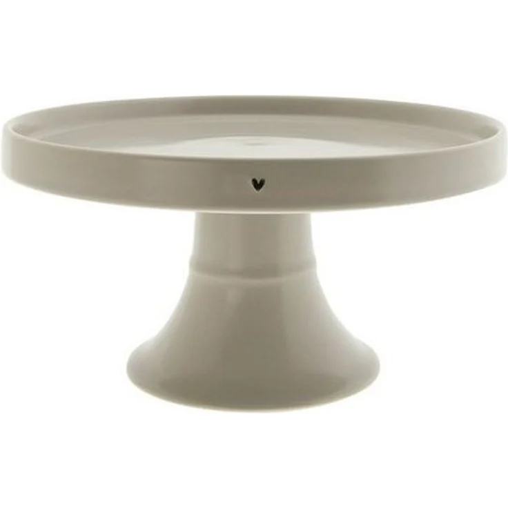 Bastion Collections Tortenplatte Beige Titan, Keramik, Spülmaschinengeeignet, Titan, Motiv: Herz, Höhe: 12cm – Bild 3