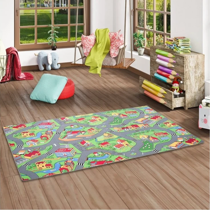 Snapstyle Kinderteppich Kinder Spiel Teppich Little Village, Rechteckig, Höhe: 4 mm – Bild 5