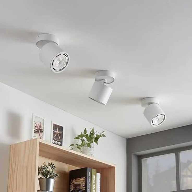 Arcchio Deckenstrahler Mabel, Metall, Weiß IP20, 1 x 20 W LED GU10 ES111 – Bild 4