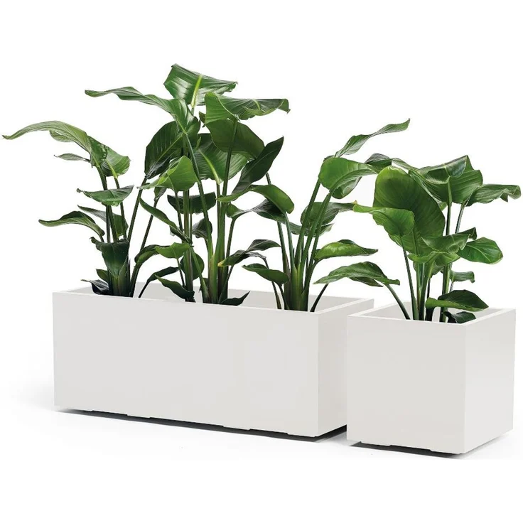 Pflanzkasten GREENER KEBE 100 cm weiß – doppelwandiger Pflanzkasten mit Wasserreservoir und Rollen UV- und temperaturbeständig nachhaltig recycelbar – Bild 3