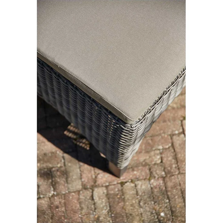 Gartenliege Corido, Rattan, Grau, Schwarz, 70 x 101 x 162 cm – Bild 5