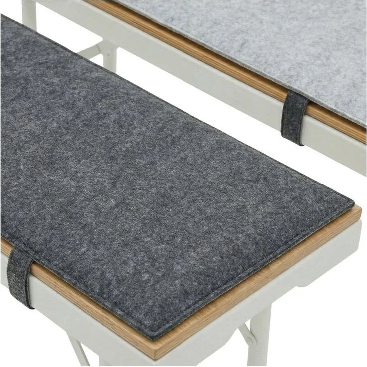 DuneDesign Bankauflage 2er Set 120 x 25 x 1 cm Filz Bierbankauflage Sitzauflage zum Wenden, Bodenschutz Filzgleiter für Festzeltbank - Bierzelttisch - Partybank – Bild 1
