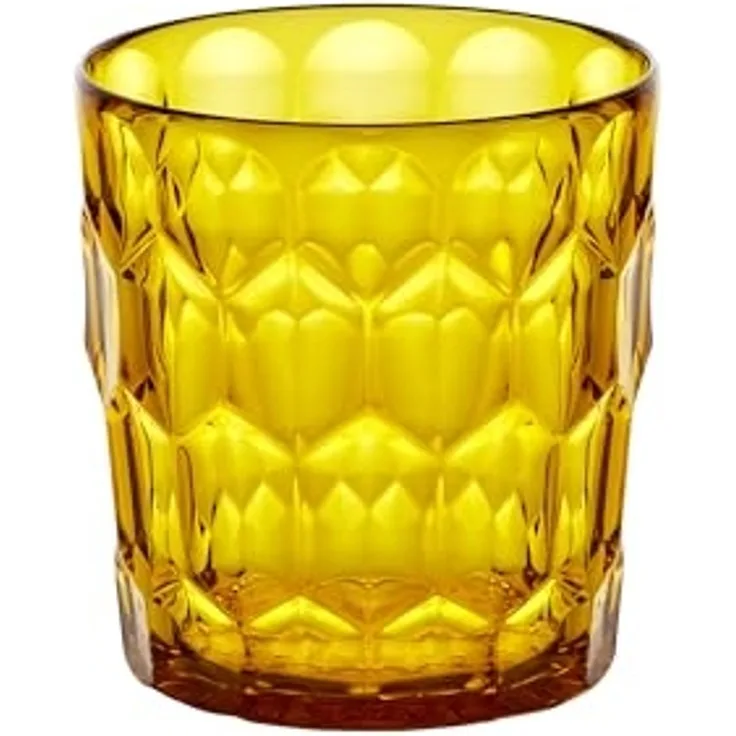 Guzzini Trinkglas niedrig 360 ml Dekor 3 Vanity Saffron yellow