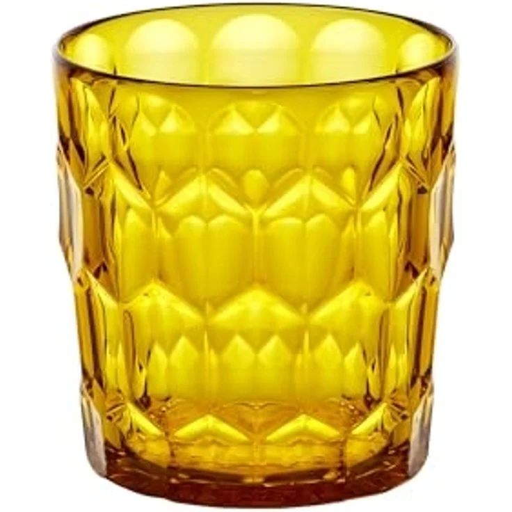Guzzini Trinkglas niedrig 360 ml Dekor 3 Vanity Saffron yellow – Bild 1