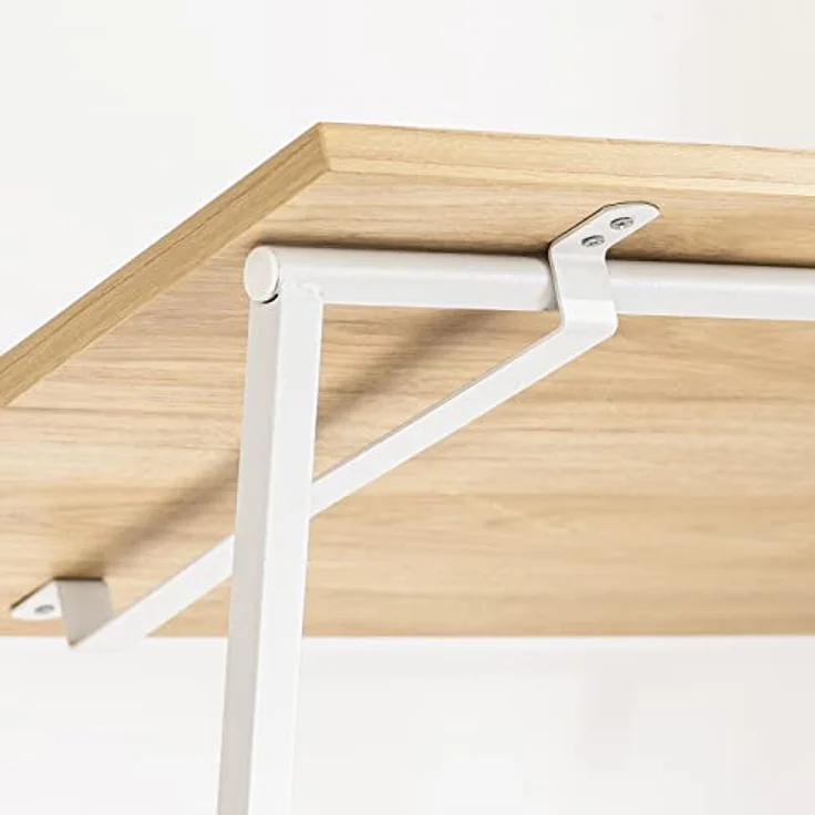 SoBuy FWT88-WN Schreibtisch, MDF, PVC-Beschichtung, Helle Eiche, 63 x 77 x 45 cm – Bild 8