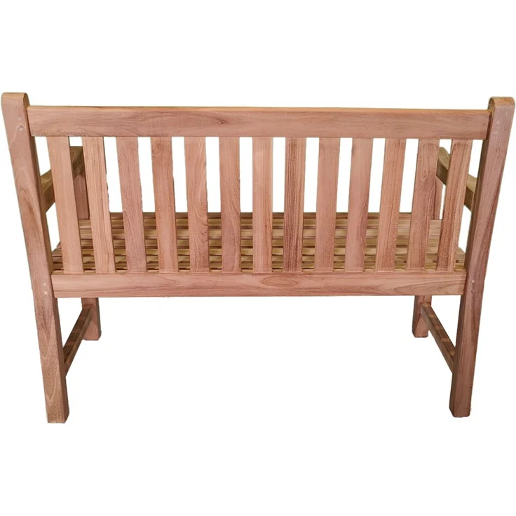 Teakholz Gartenbank SIGLI 2 Sitzer 120cm – Bild 4
