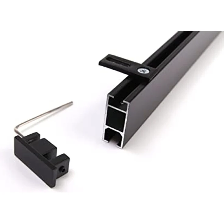 Deco-Raum® Gardinenschiene Innenlauf Loft | Befestigung: Deckenträger | Größe: 120cm | Material: Aluminium | Farbe: Schwarz – Bild 2
