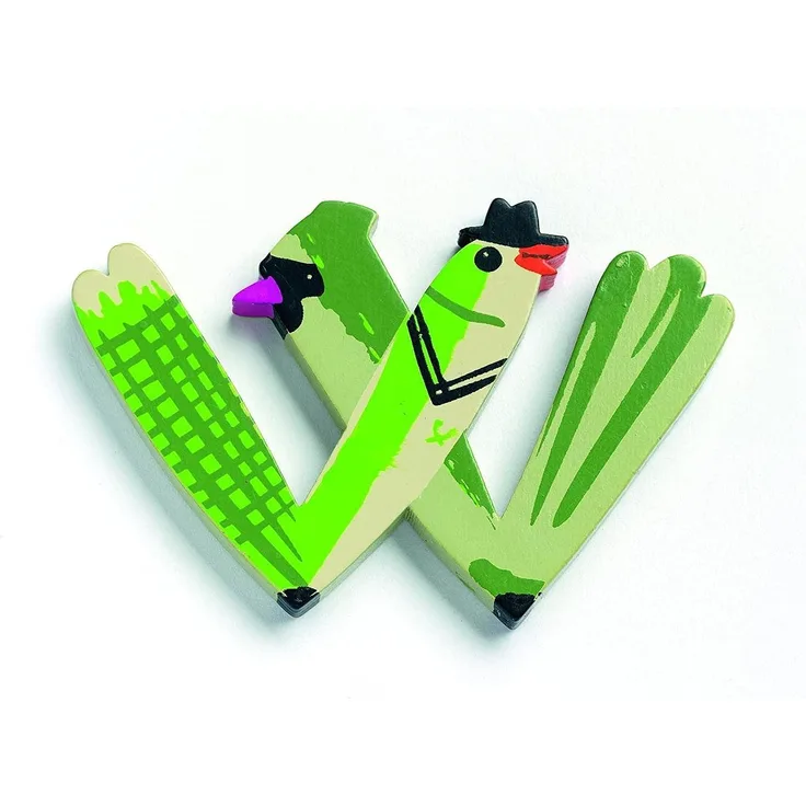 Djeco 'Tier' Holzbuchstabe, Buchstabe 'W'